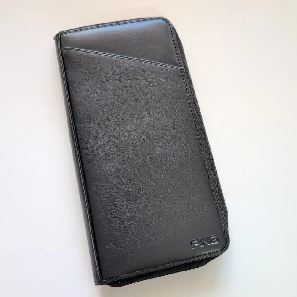 Ping black leather